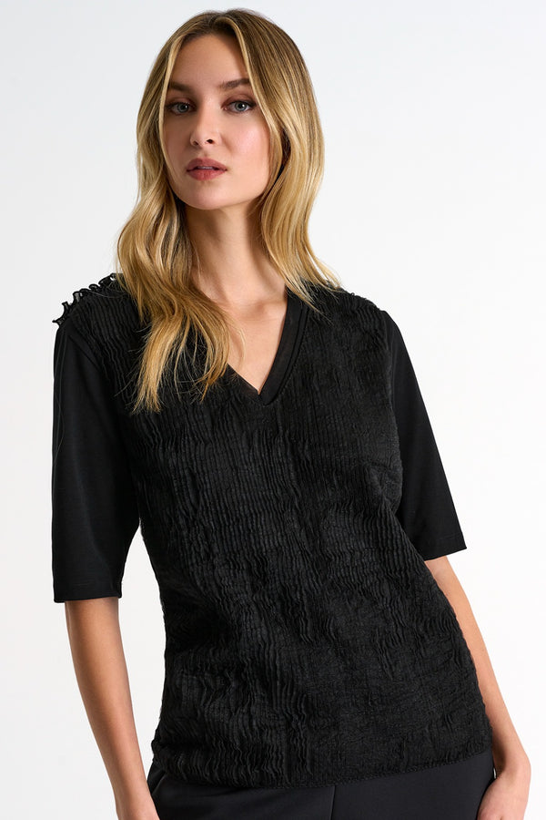 Shan Naomi Short sleeve V neck top